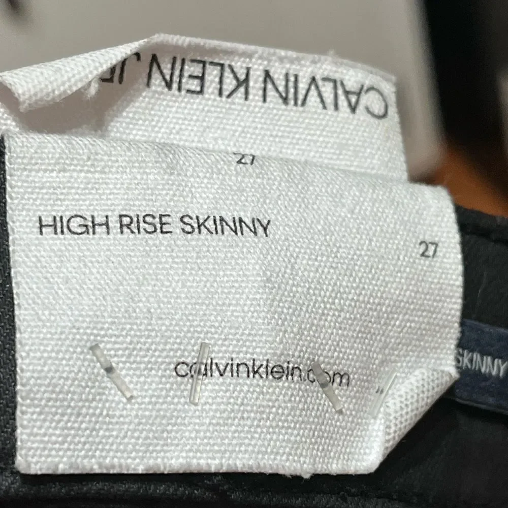 Calvin Klein Jeans Black High Rise Skinny‎ Jeans, Size 27, NWT